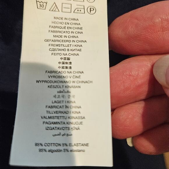 MICHAEL Michaek Kors Top Womens Small Gold Toned Shoulder Cutout Blue Cotton - Picture 13 of 13